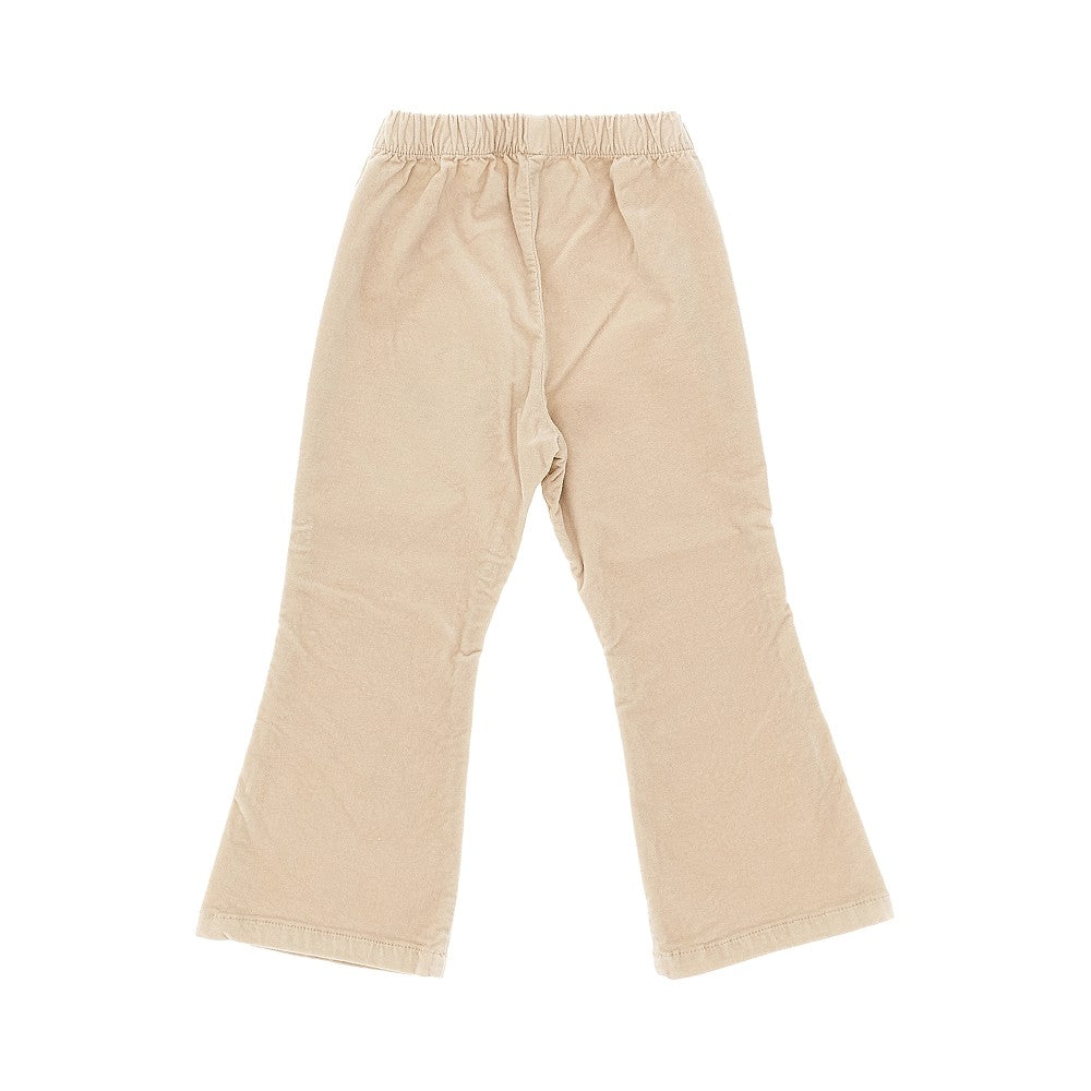 Stretch velvet flared pants