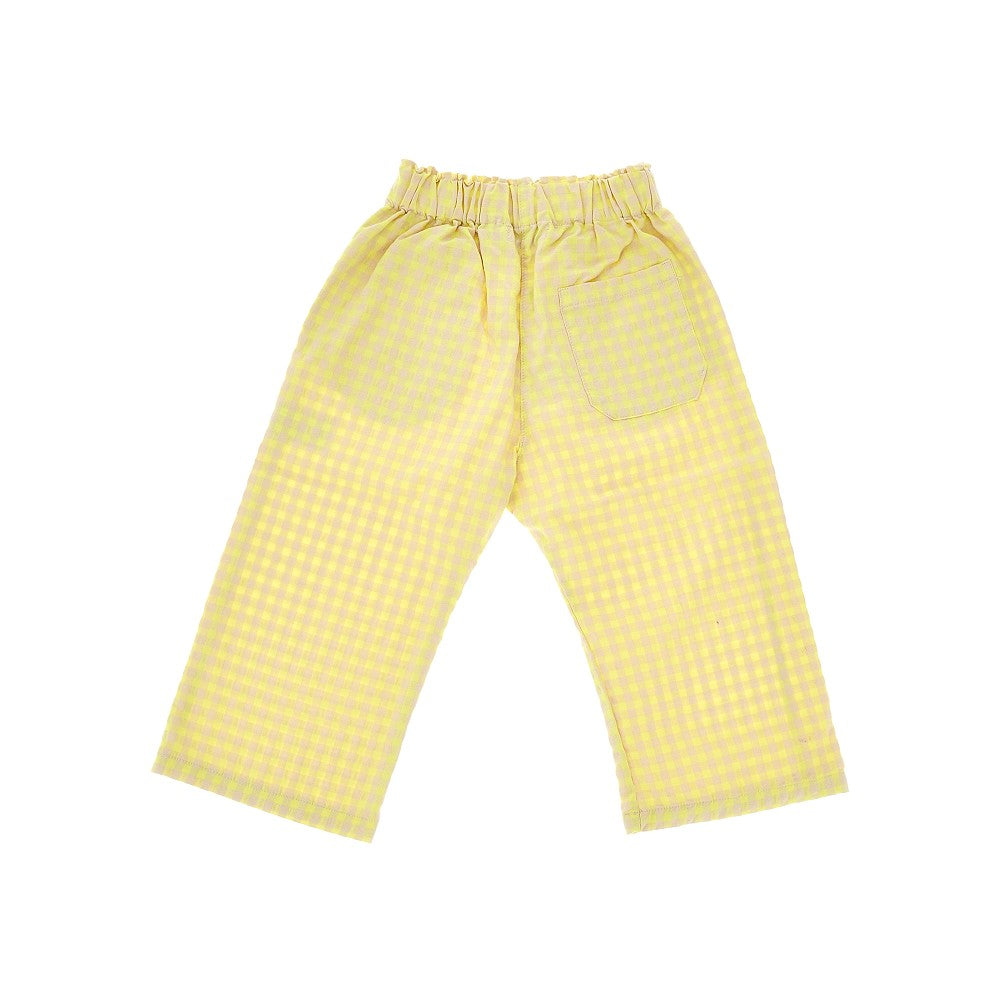 Vichy cotton-blend pants