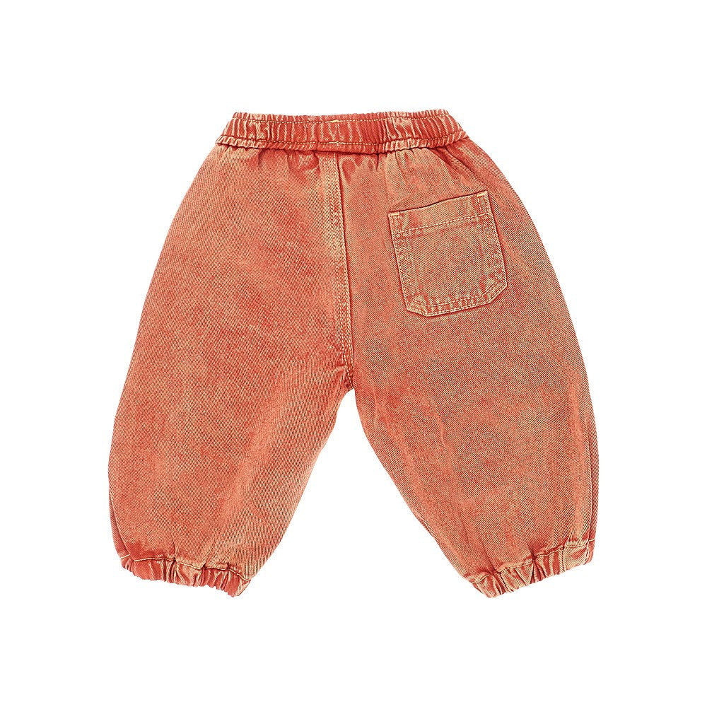 Pantalone in denim con patch logo - KIDS