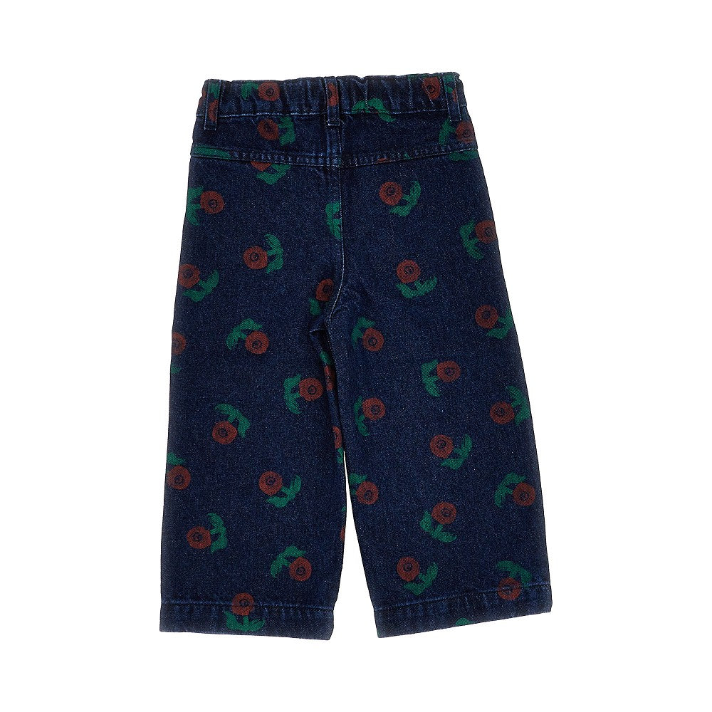 Stamp Bloom denim pants