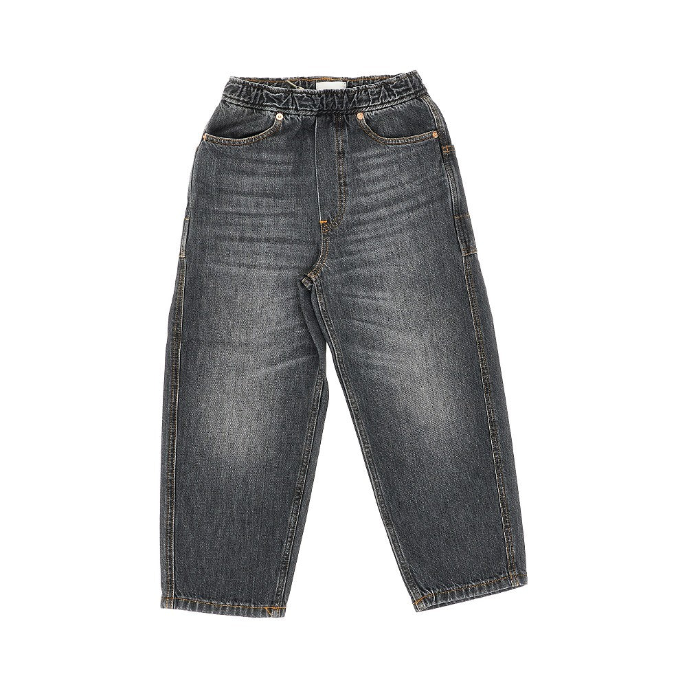 Denim jeans with faded effect
