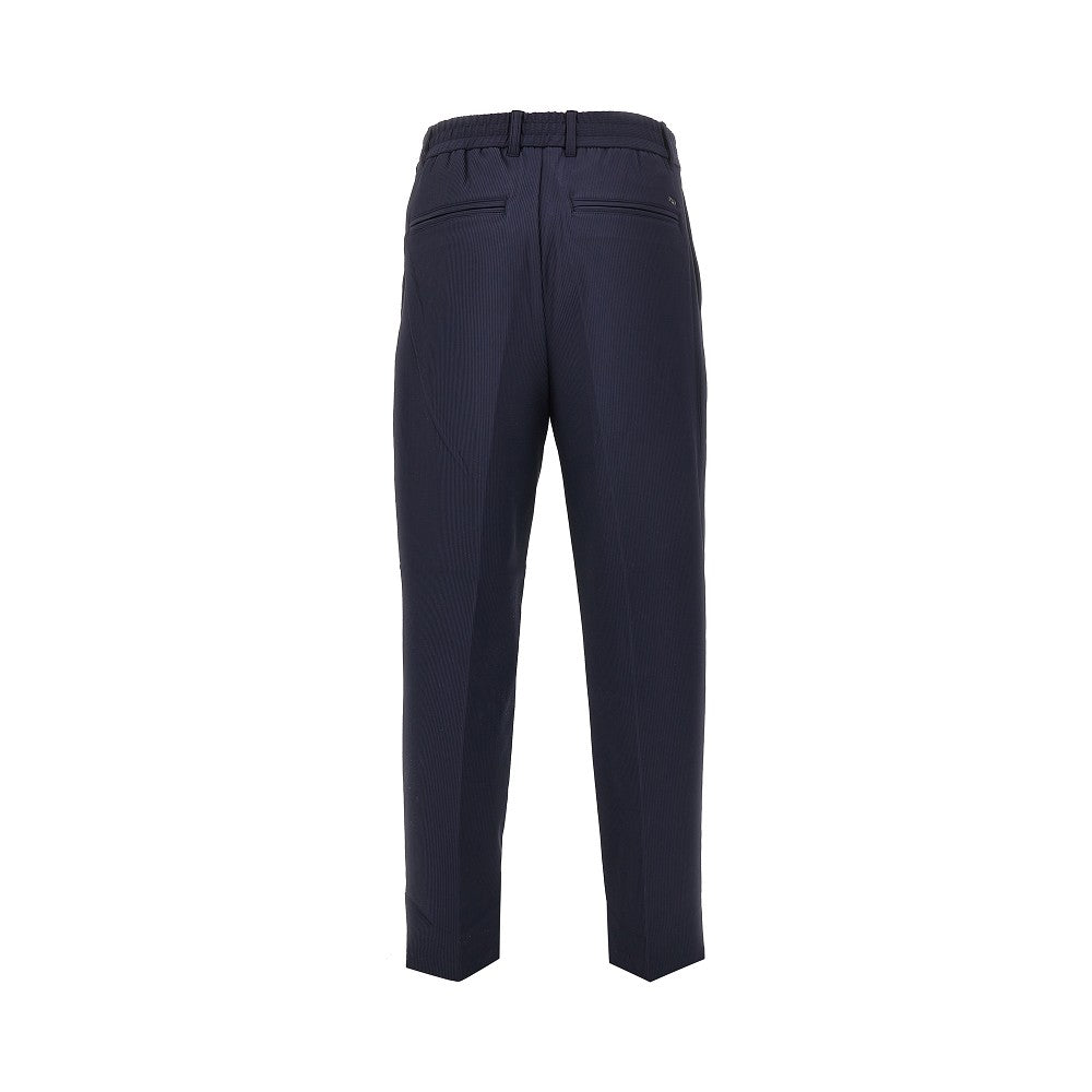 Canneté effect stretch nylon pants