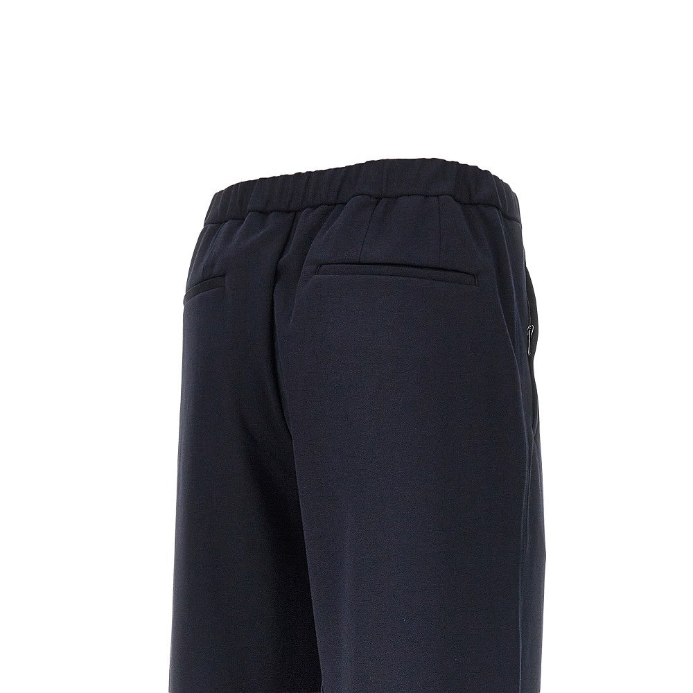 Jersey pants with elasticated waist