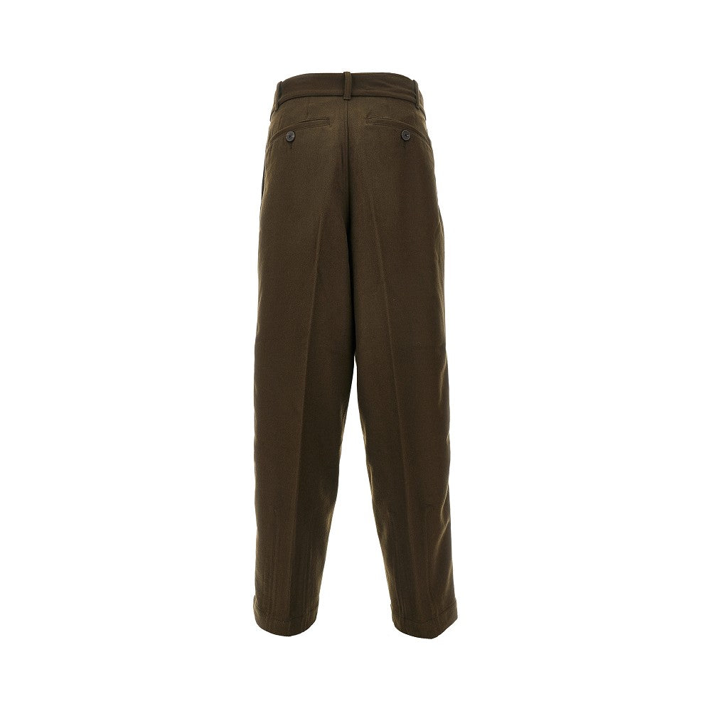 Pantalone in lana e cachemire con cintura