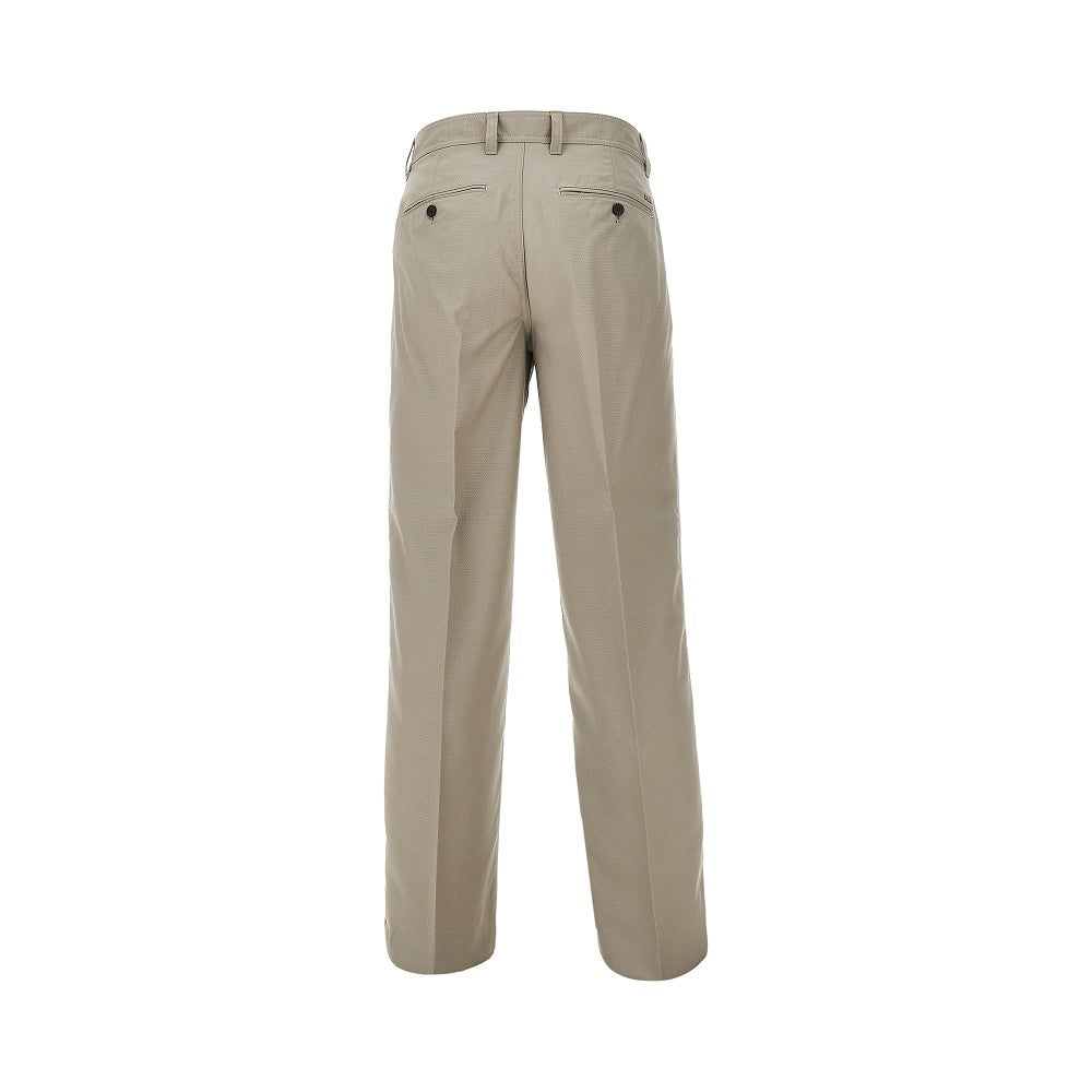 Micro-textured light wool pants