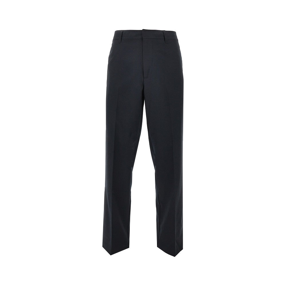 Micro-textured light wool pants