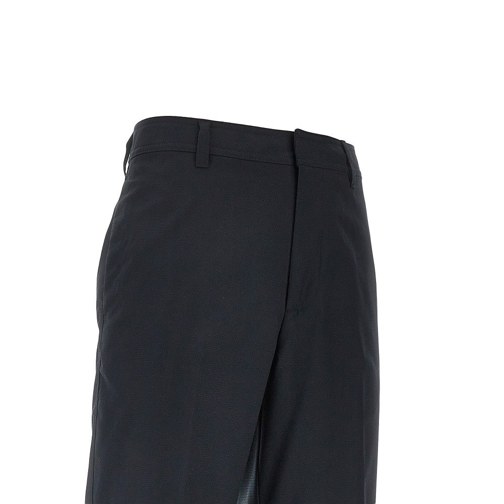 Micro-textured light wool pants