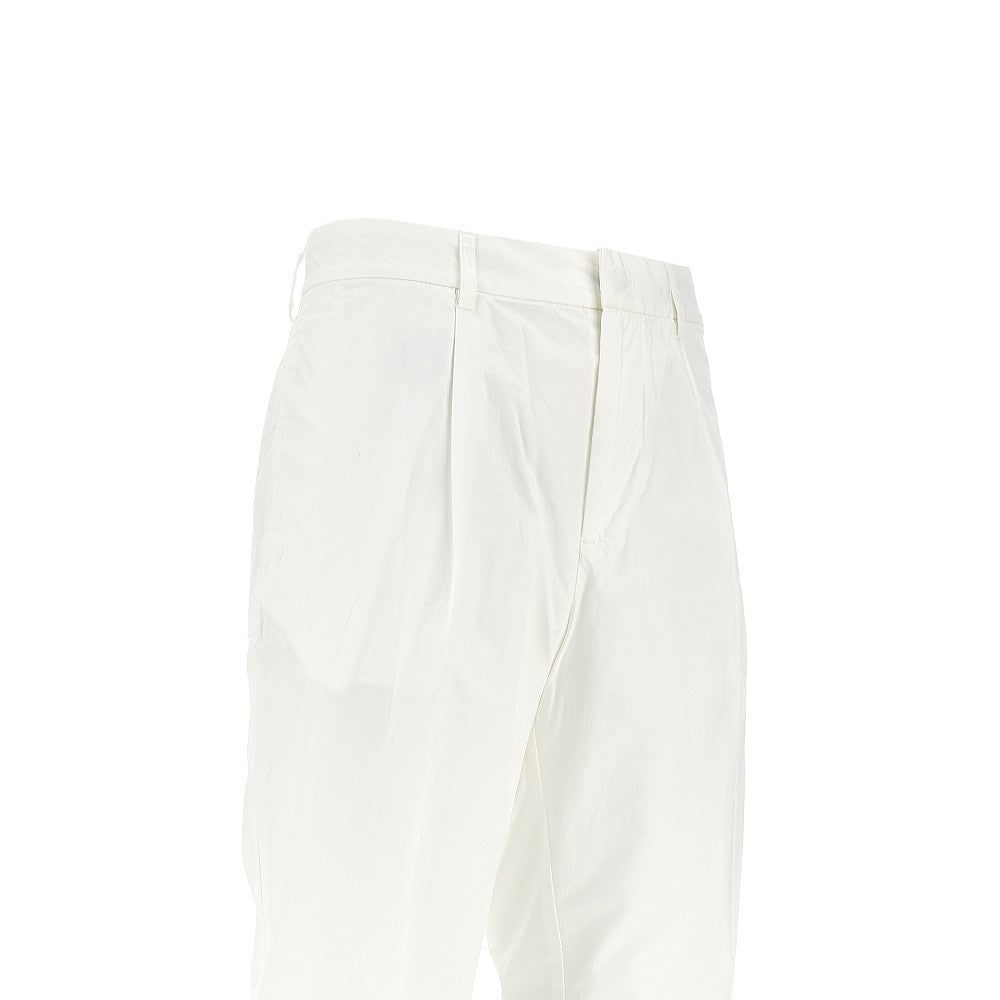 Pantalone in cotone Pima con pince