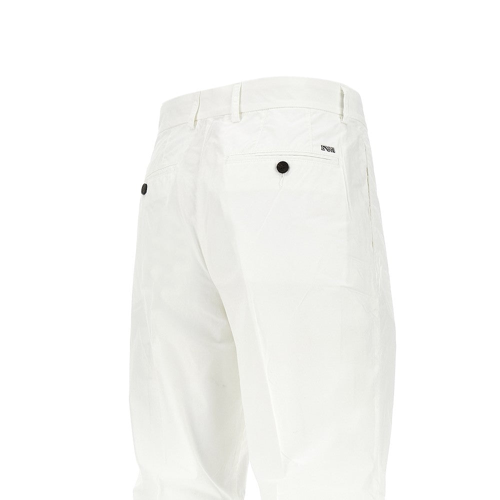 Pantalone in cotone Pima con pince