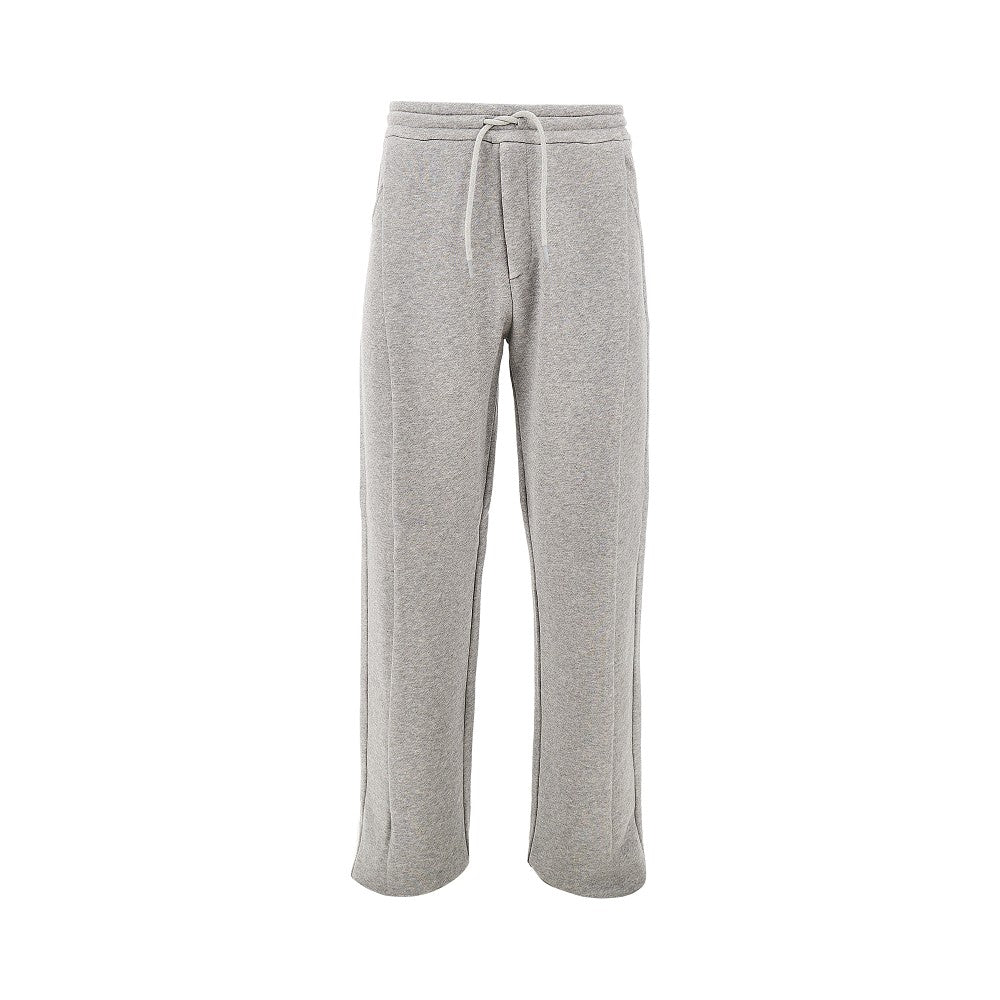 Mélange cotton sweatpants with dart