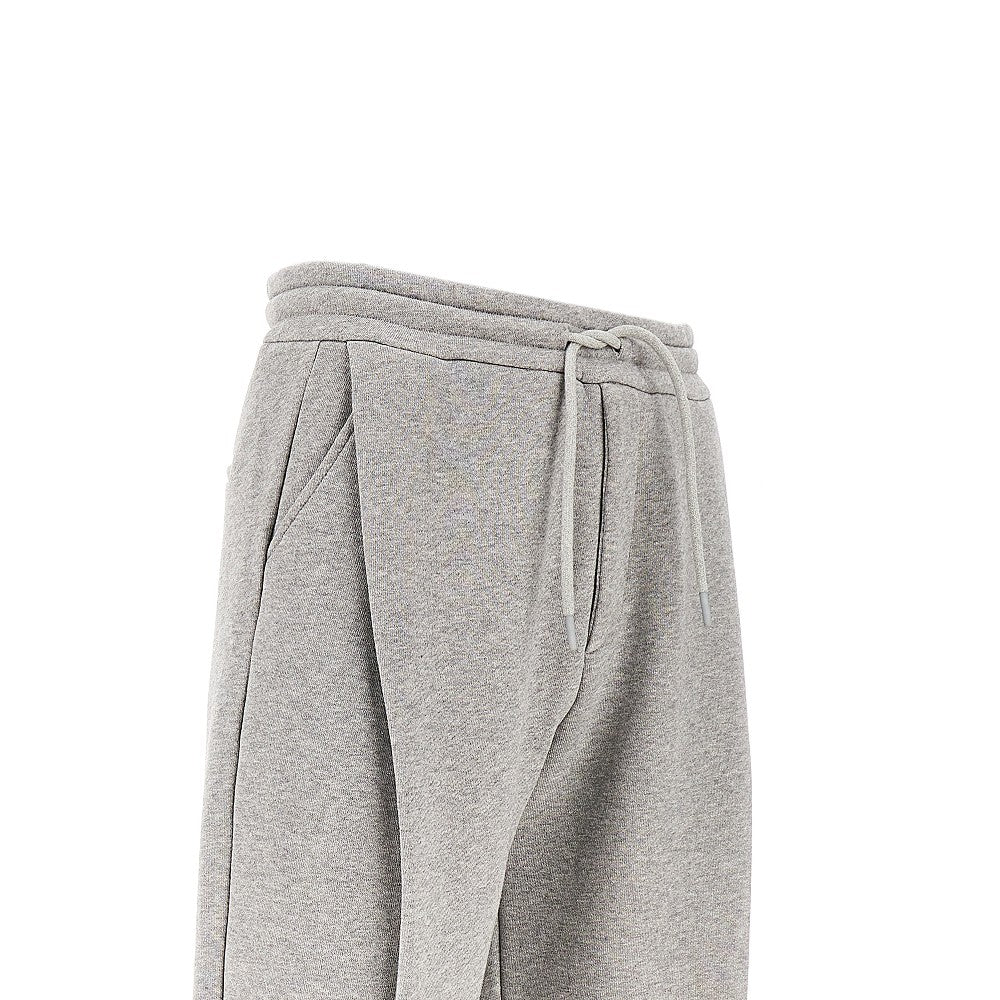 Mélange cotton sweatpants with dart