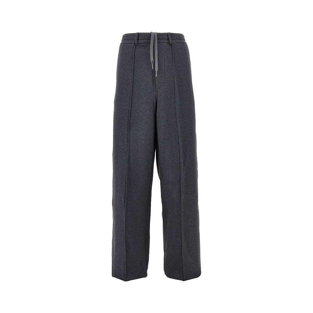 Pantalone a gamba dritta in french terry