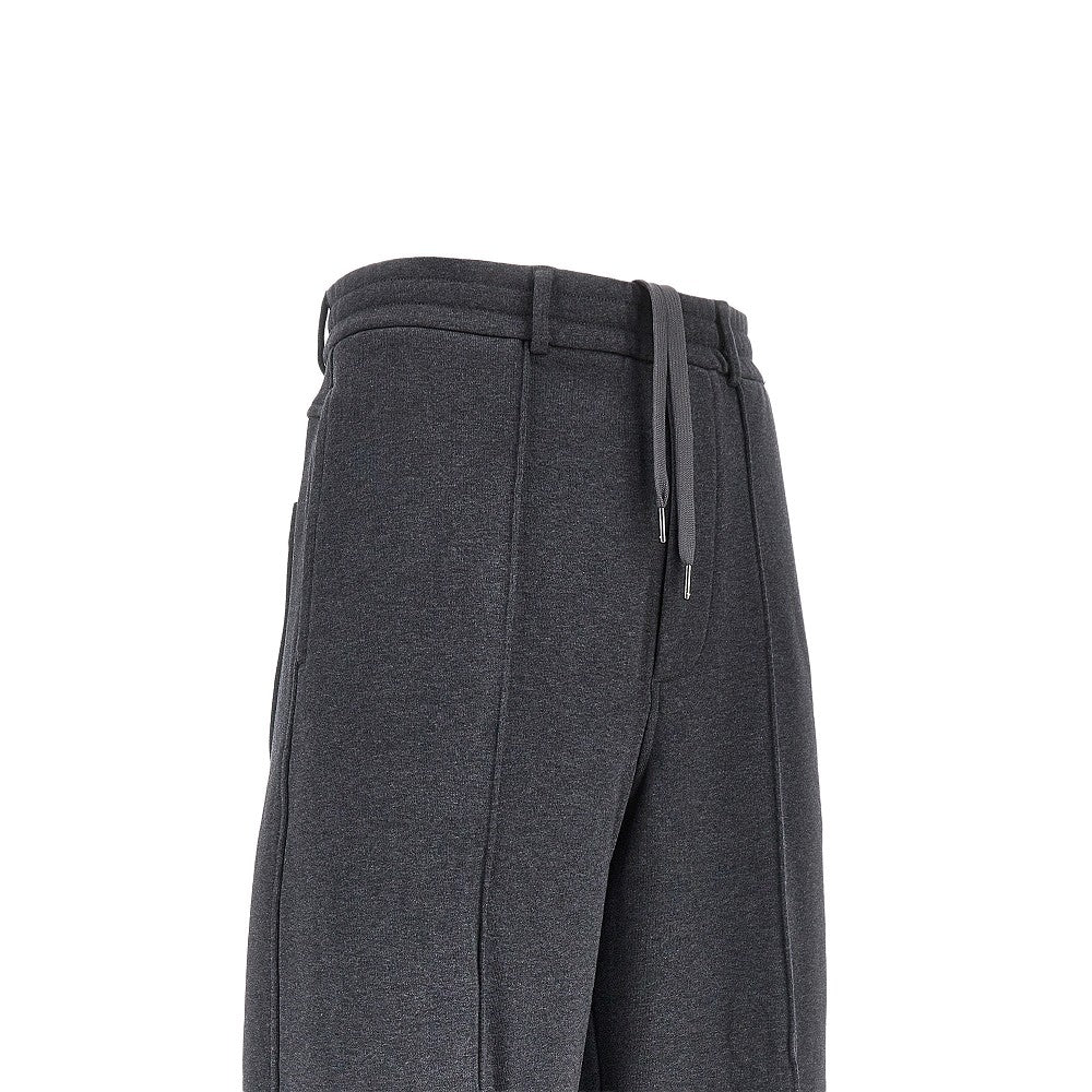 Pantalone a gamba dritta in french terry