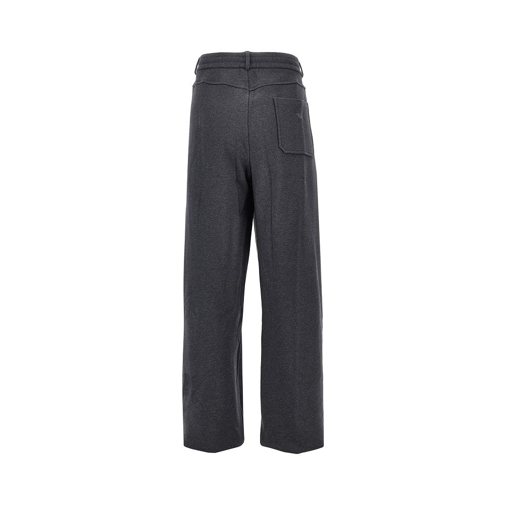 Pantalone a gamba dritta in french terry