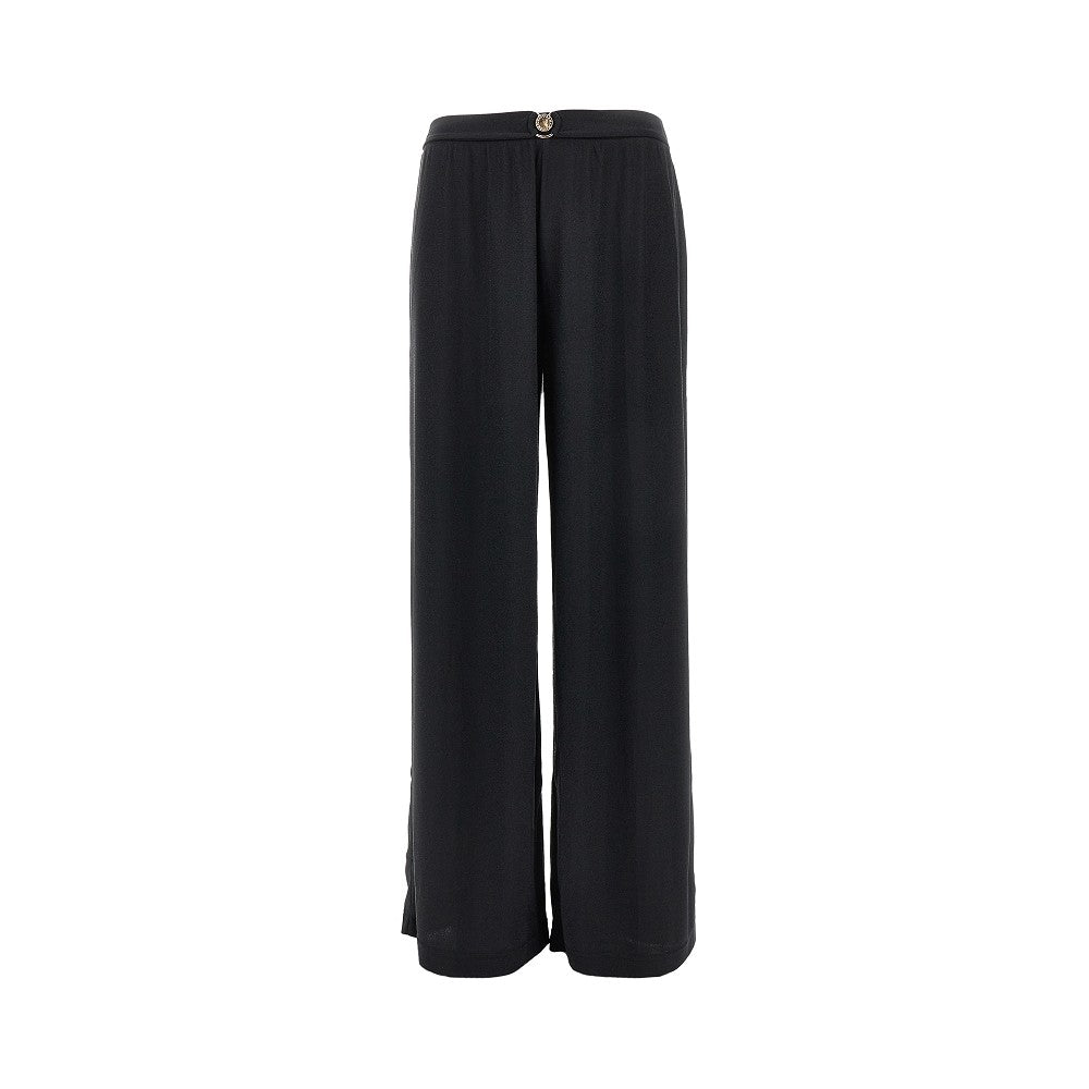 Lurex jersey wide pants