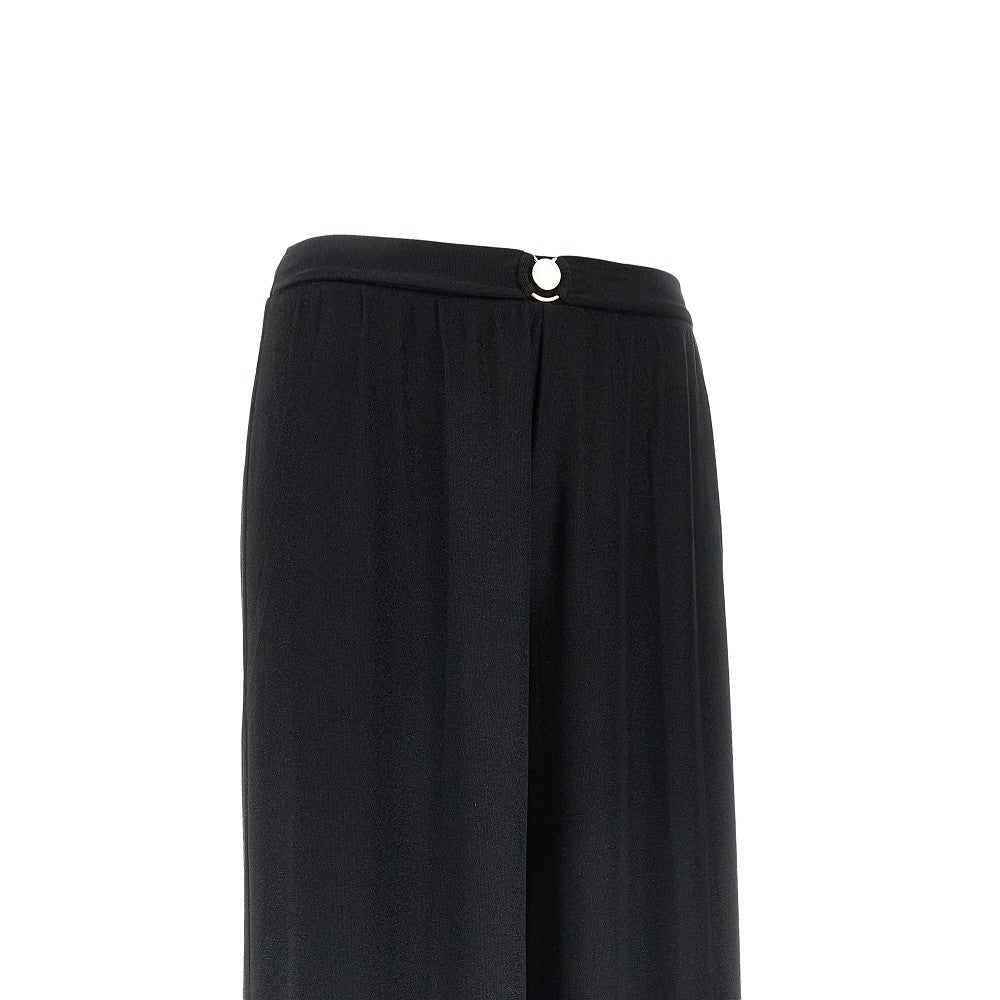 Lurex jersey wide pants