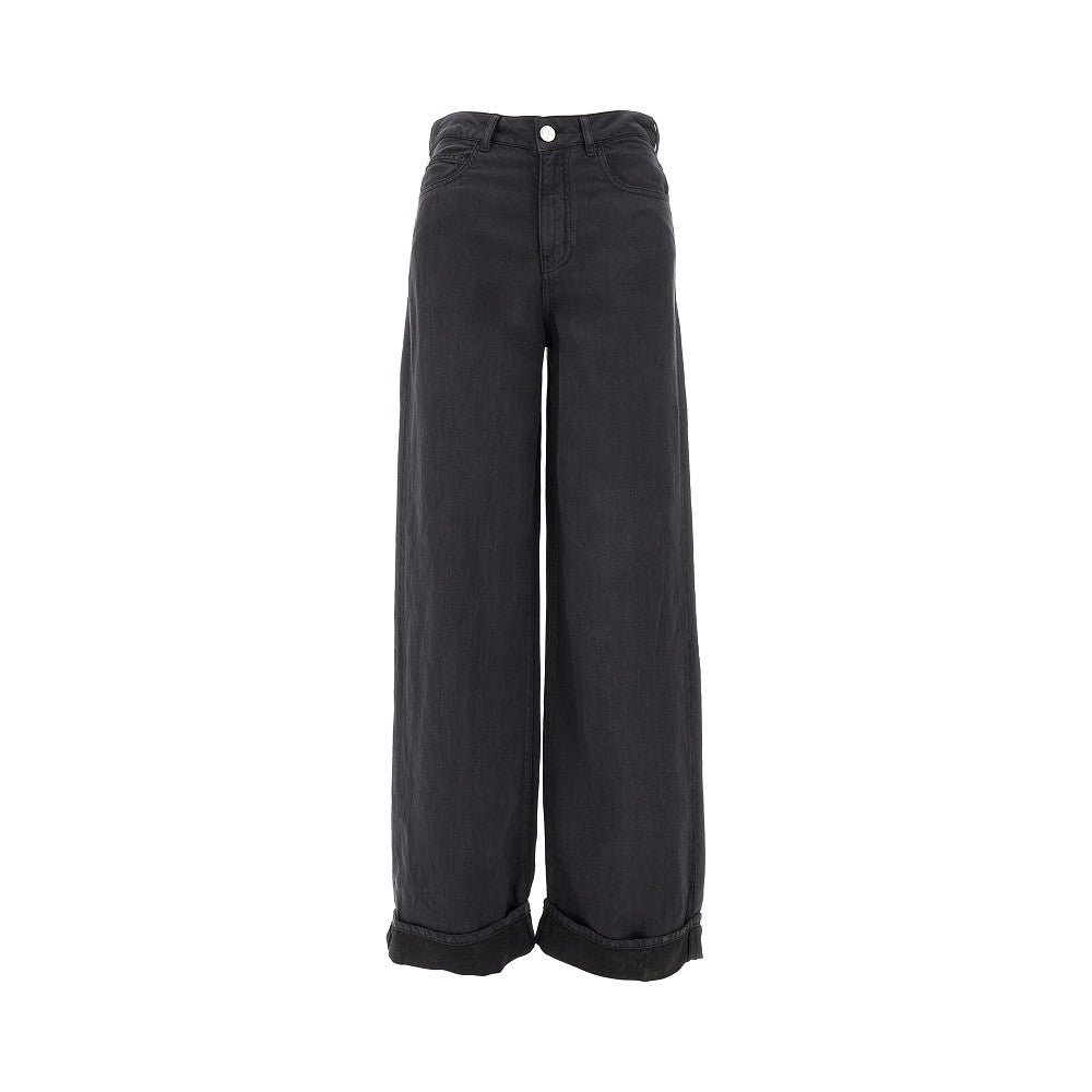 'J8B' linen-blend pants