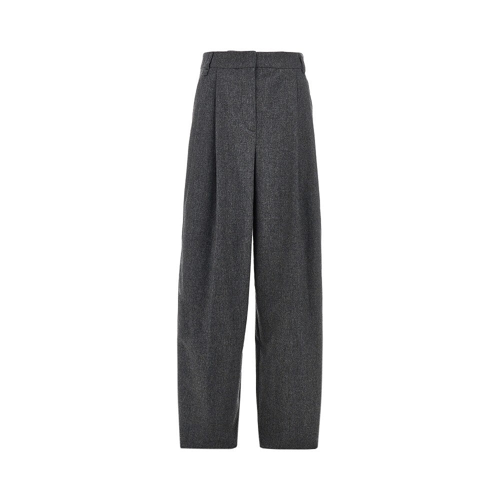 Flannel pants with darts