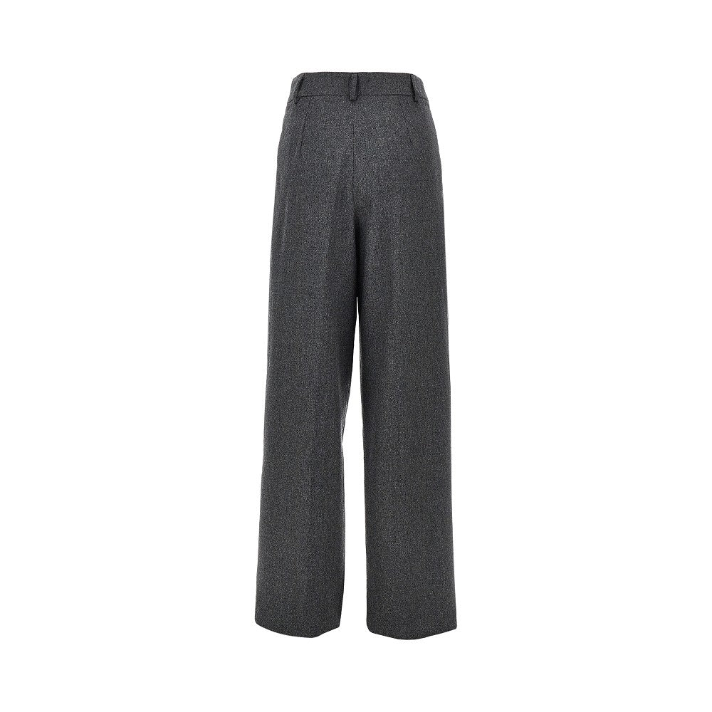 Flannel pants with darts