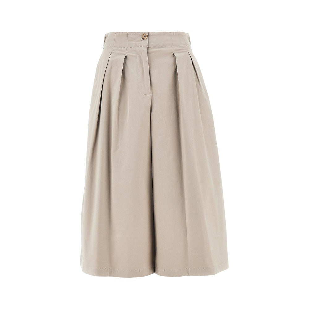 Stretch cotton cropped pants