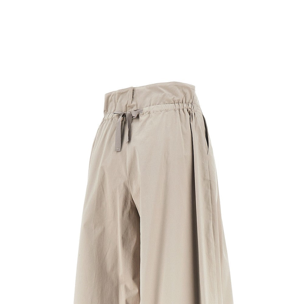 Stretch cotton cropped pants