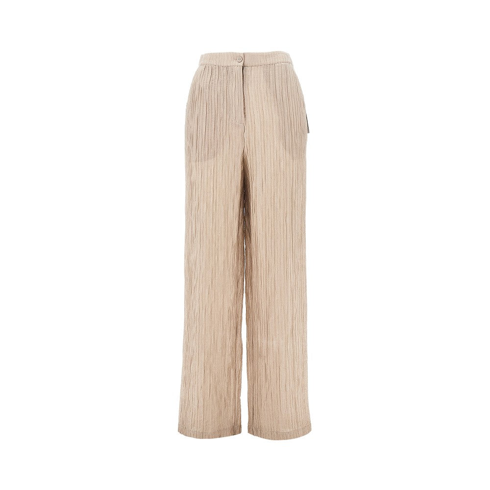 Pantalone in taffetà lurex testurizzato