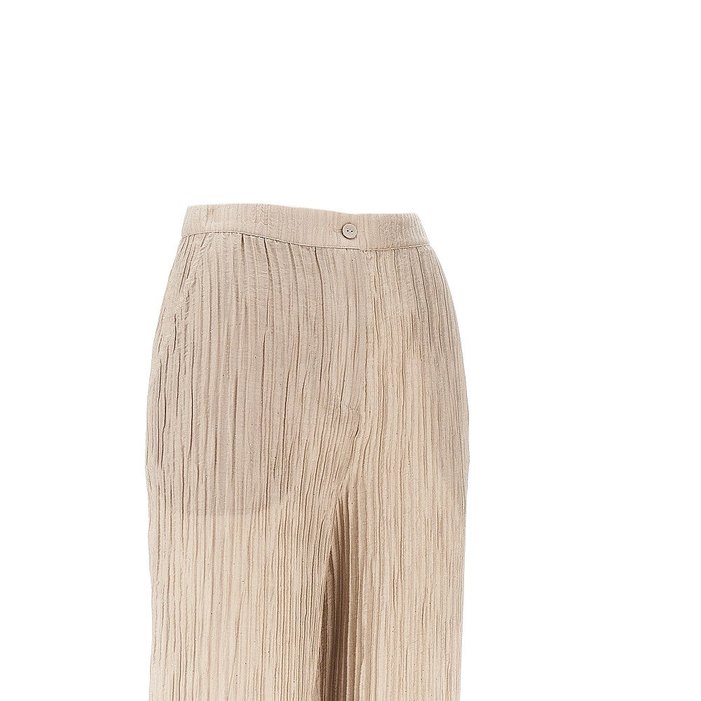 Pantalone in taffetà lurex testurizzato