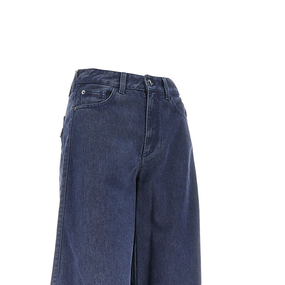 Wide leg denim pants