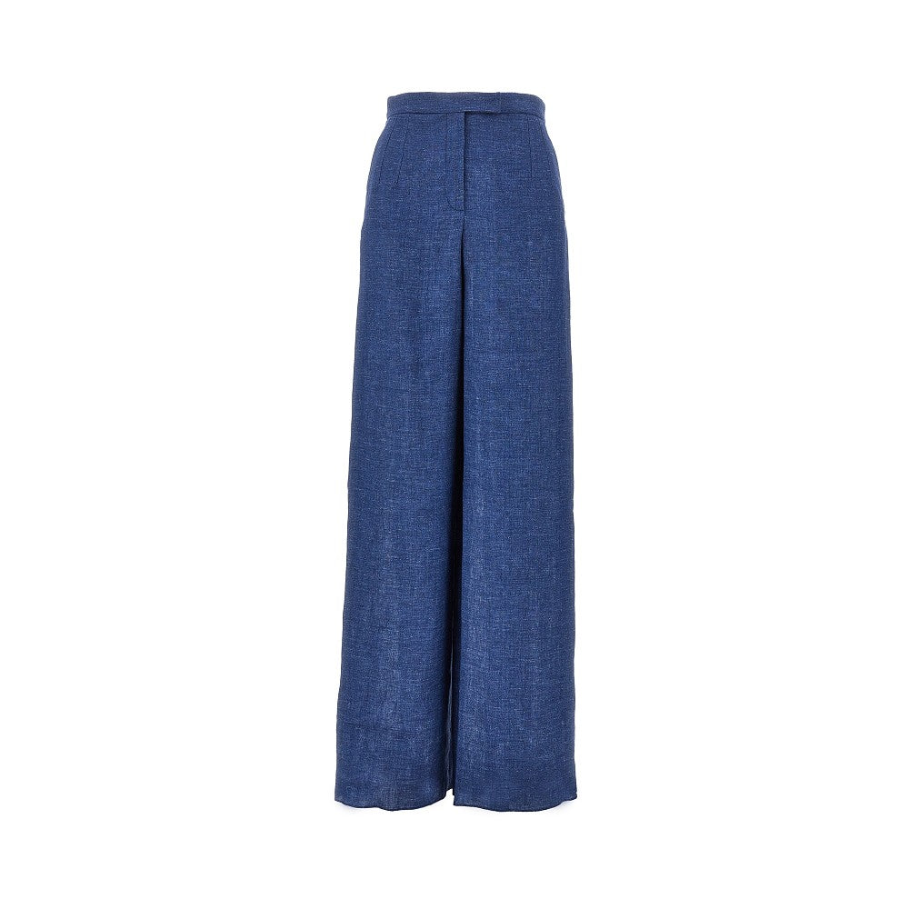 Pantalone a gamba ampia in chambray