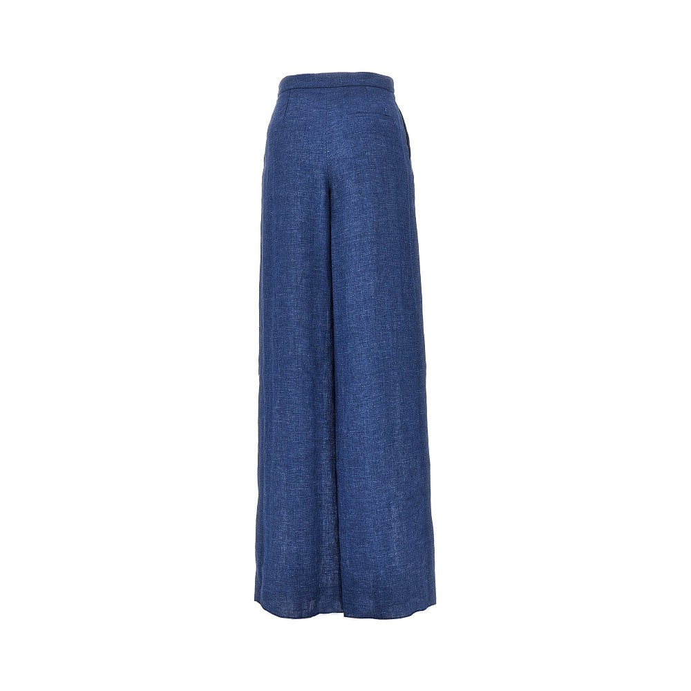 Pantalone a gamba ampia in chambray