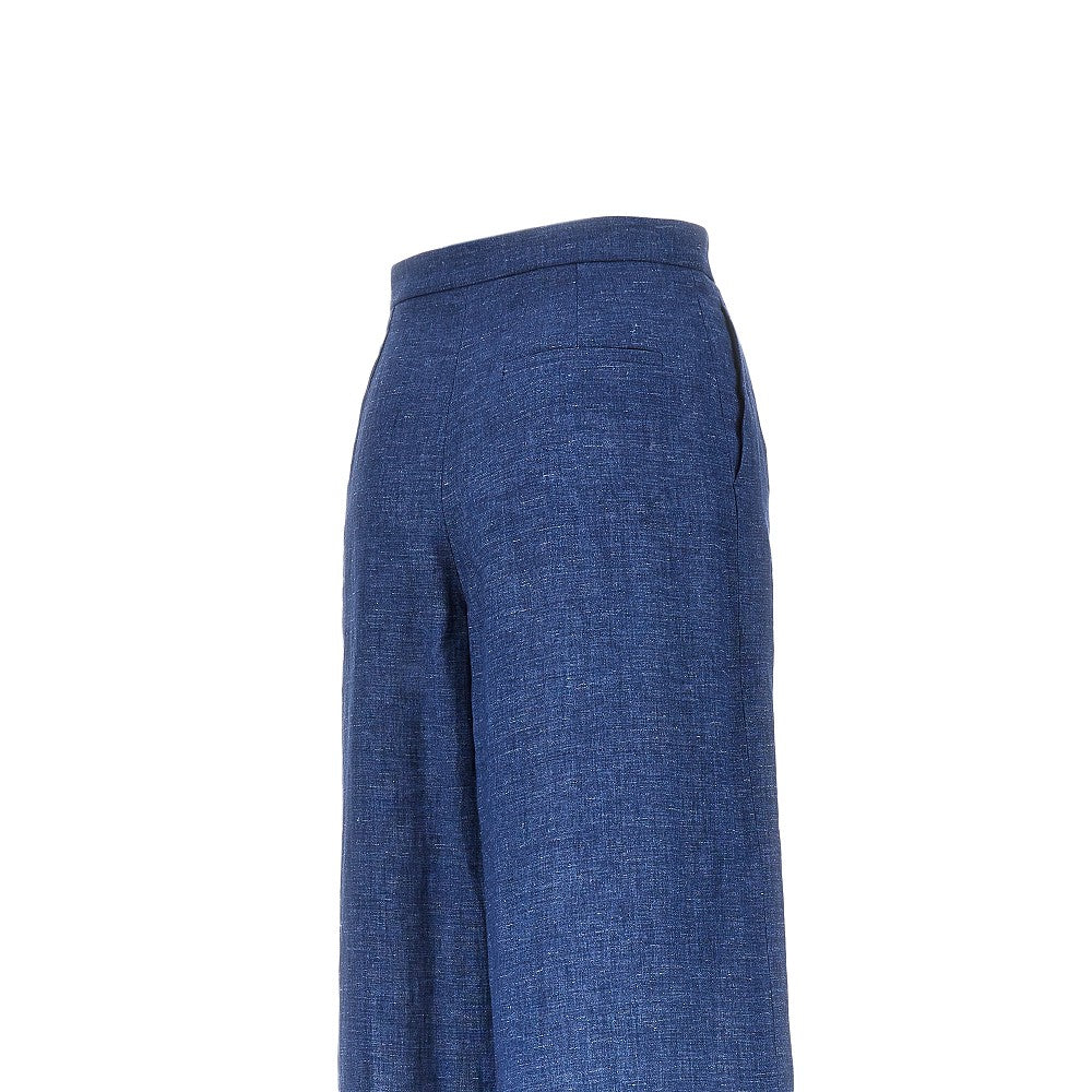 Pantalone a gamba ampia in chambray