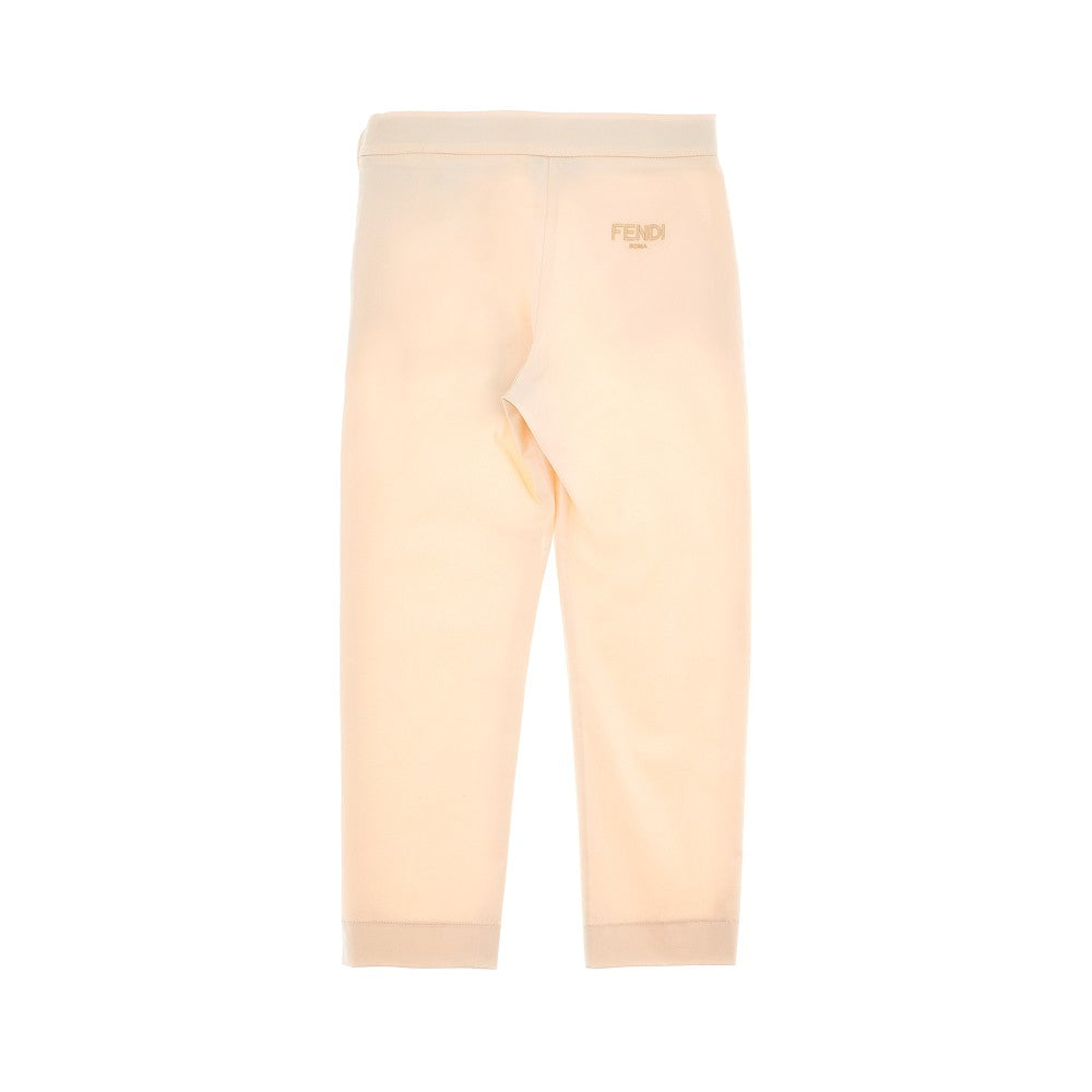 Stretch gabardine pants with matching pouch
