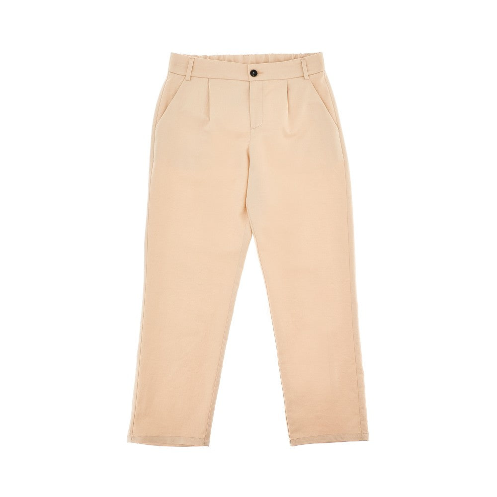 Cotton and linen pants with dart