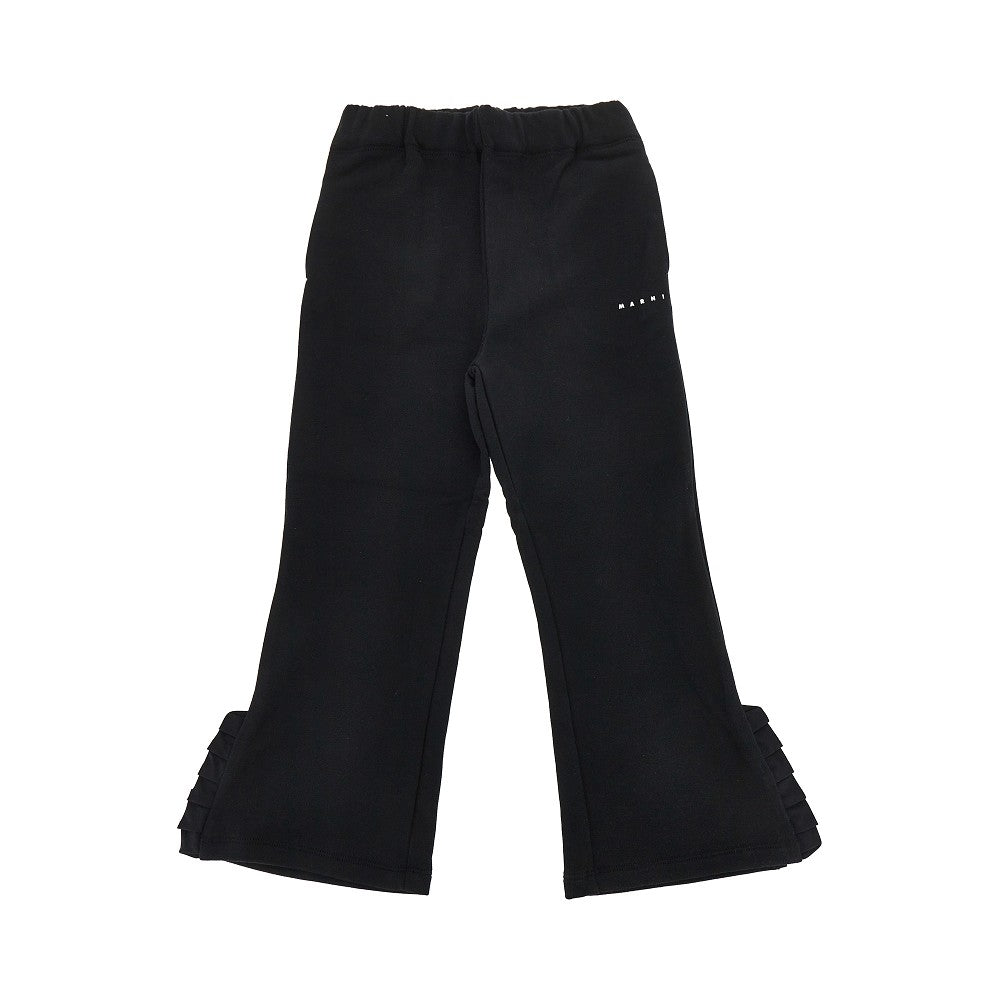 Pantalone in cotone con stampa logo