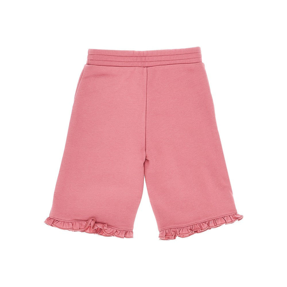 Pantalone in cotone con stampa logo