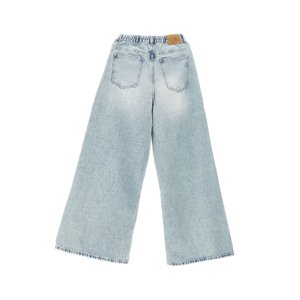 Jeans a gamba ampia con coulisse