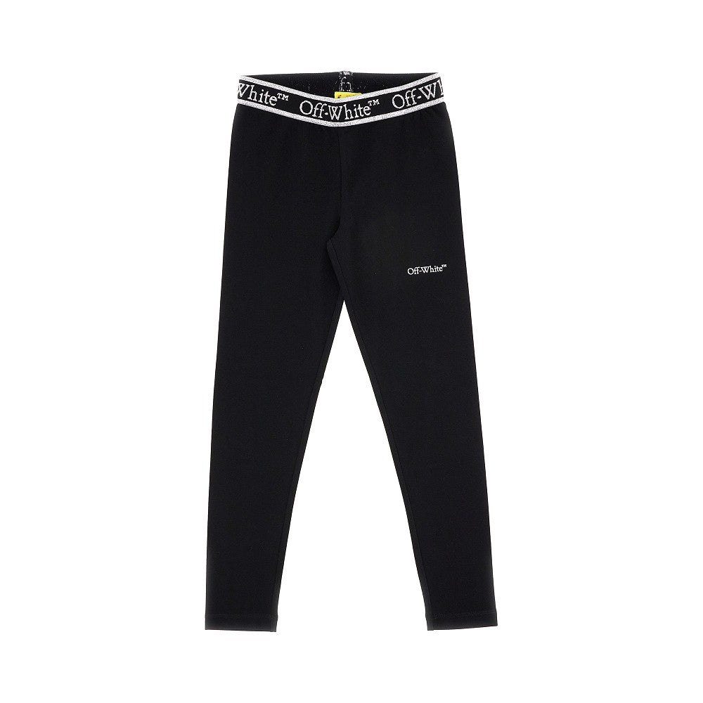 Leggings with elastic logo band