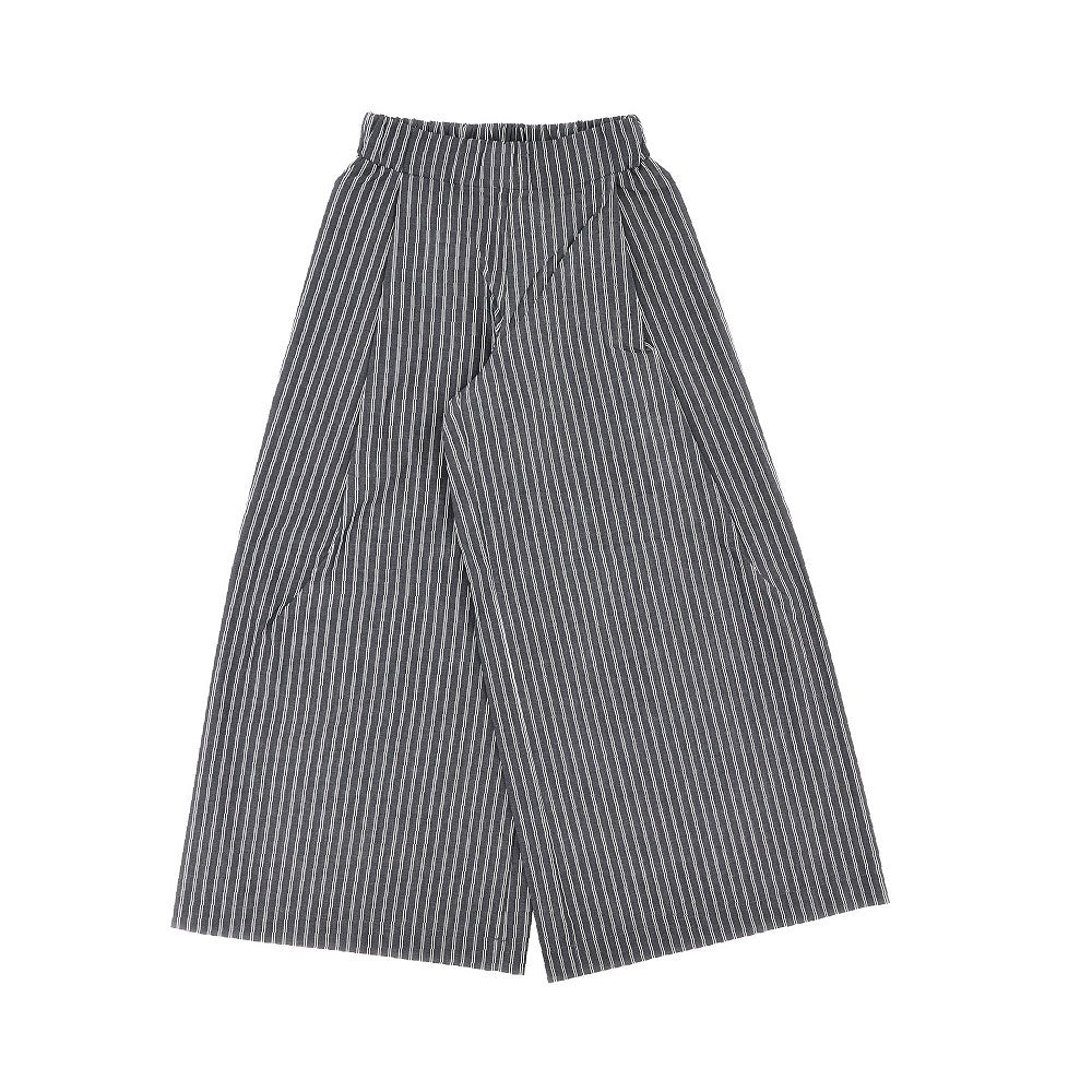Pantalone in popeline di cotone gessato