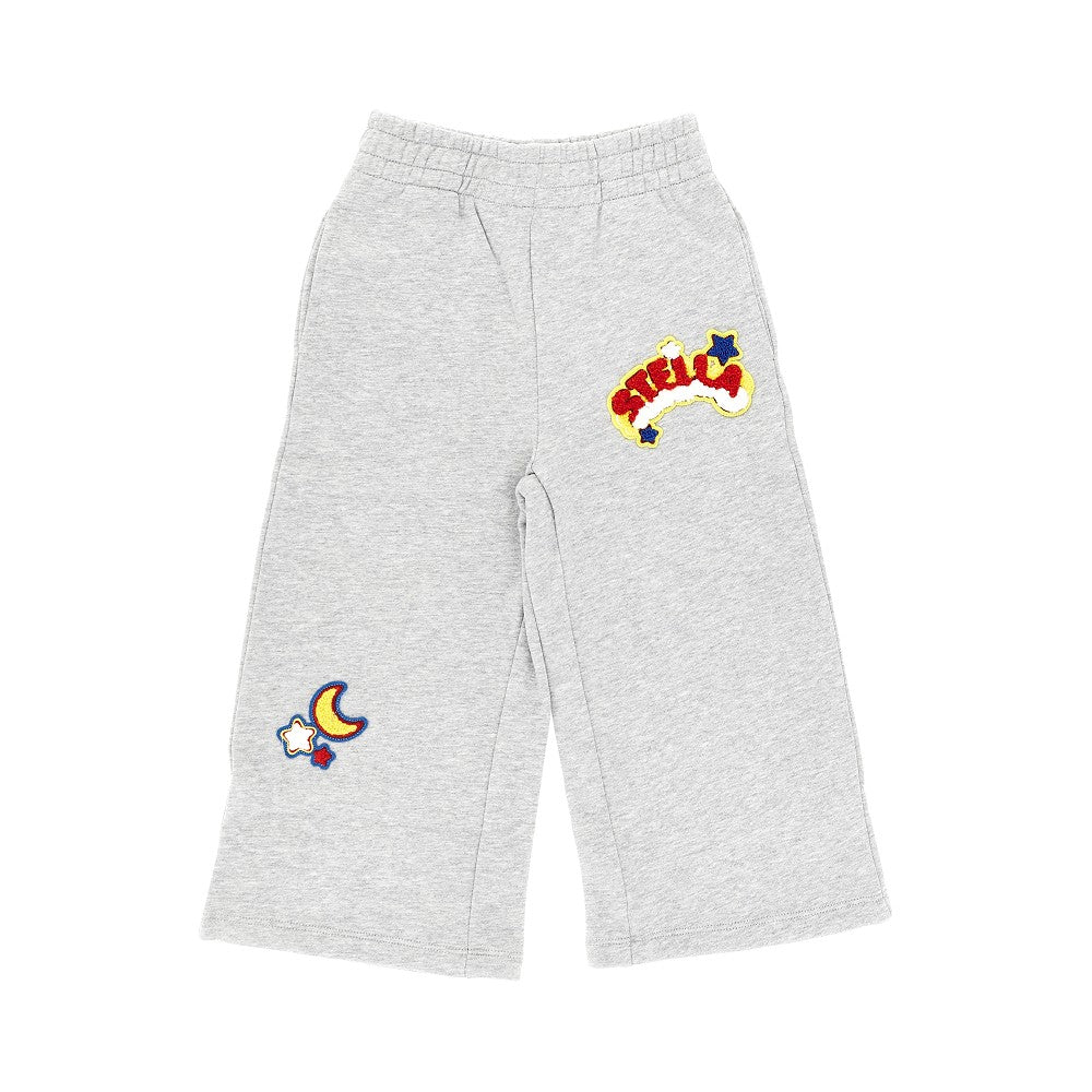 Pantalone ampio in felpa con patches