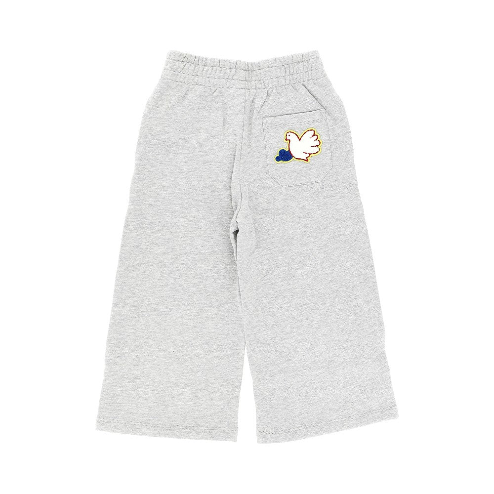 Pantalone ampio in felpa con patches