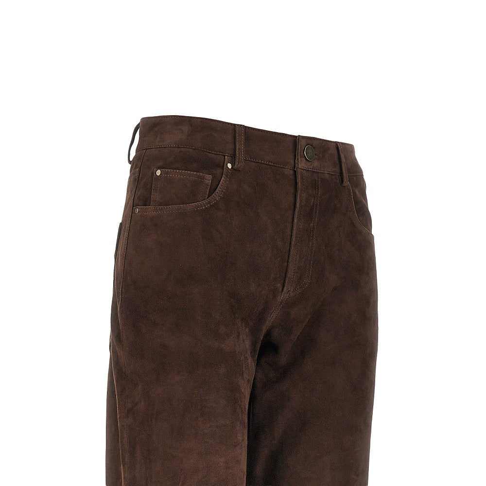 Pantalone in pelle scamosciata 'Jean'