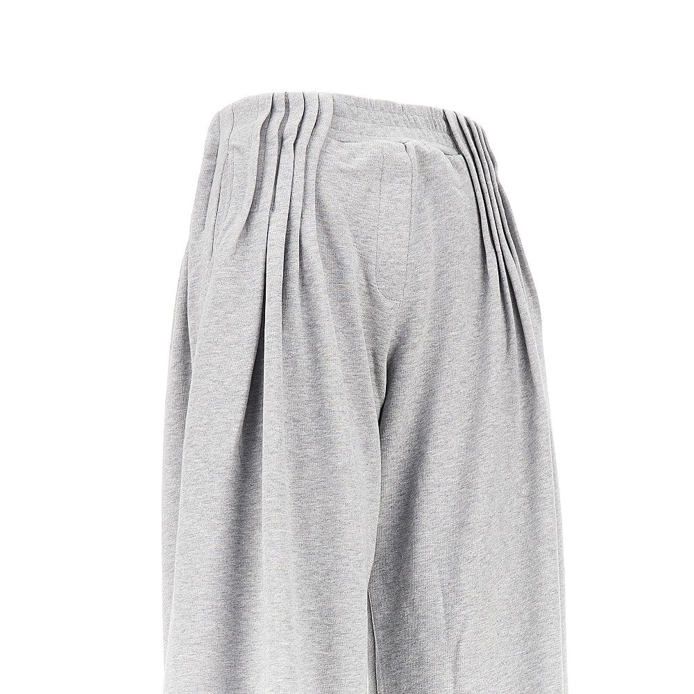 Joggers a gamba ampia con pieghe