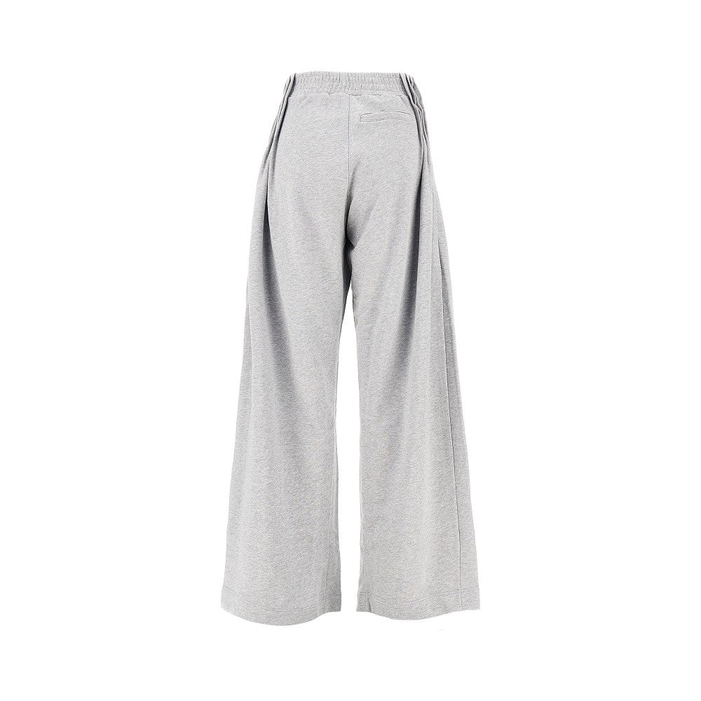 Joggers a gamba ampia con pieghe
