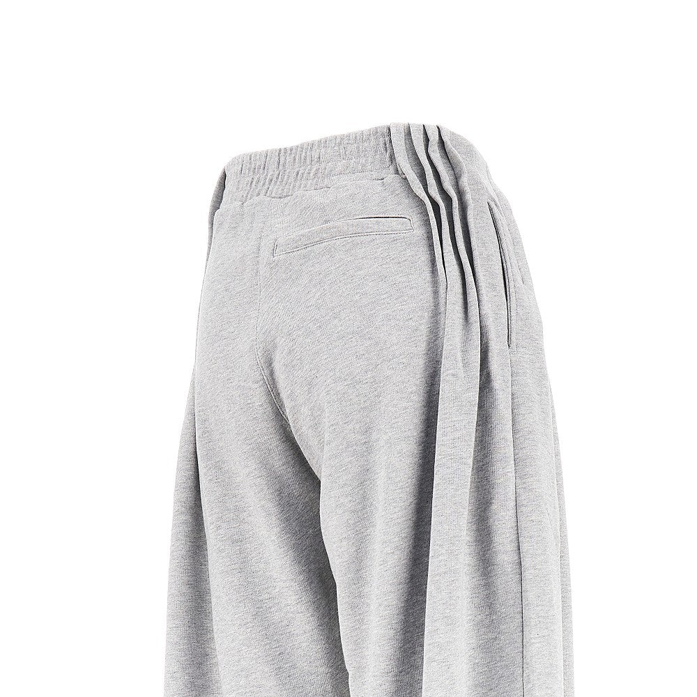Joggers a gamba ampia con pieghe