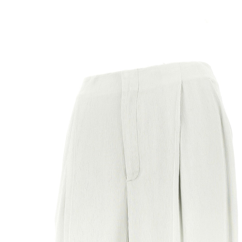 Pantalone palazzo in crepe con pince