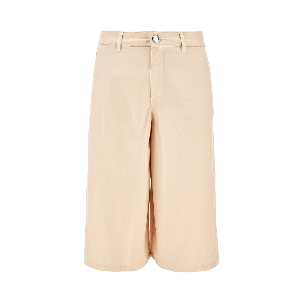 Cotton gabardine shorts