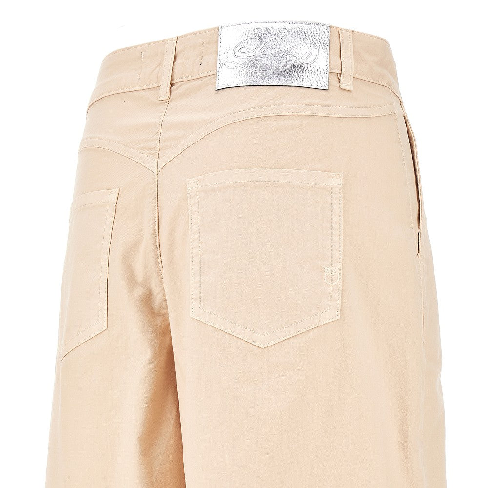 Cotton gabardine shorts