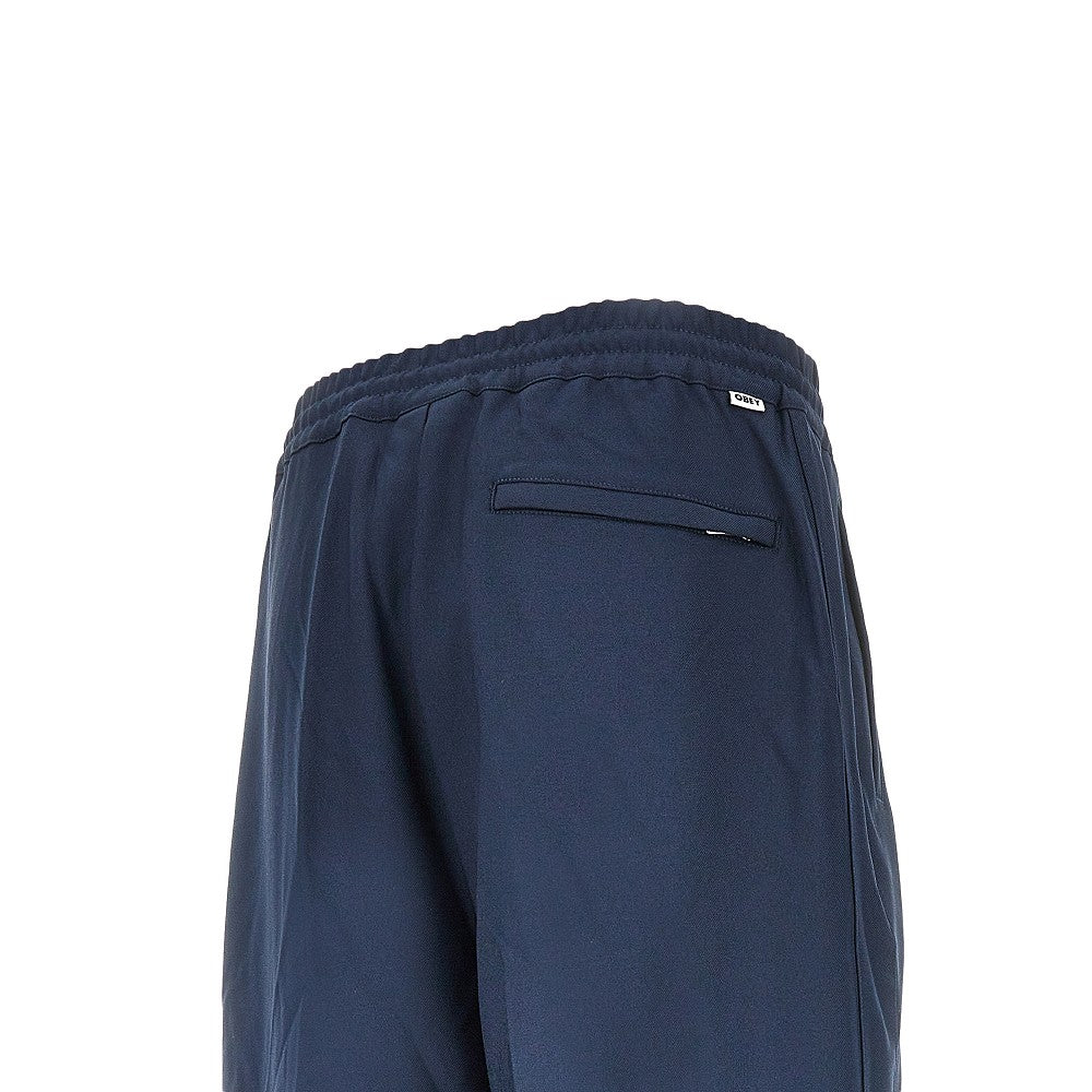 Technical twill tailored pants