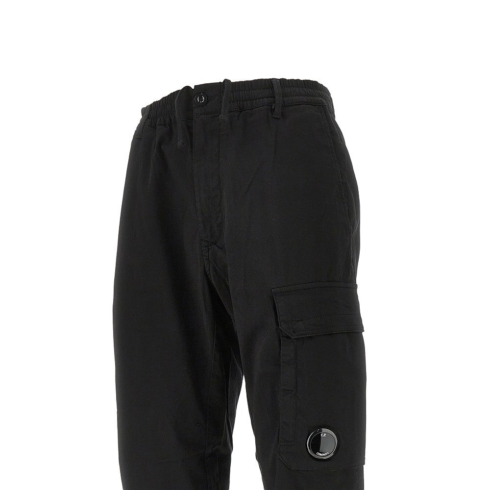 Pantalone cargo in stretch sateen