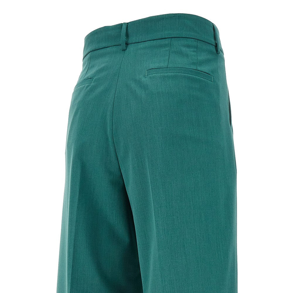 Viscose and wool blend pants with dart